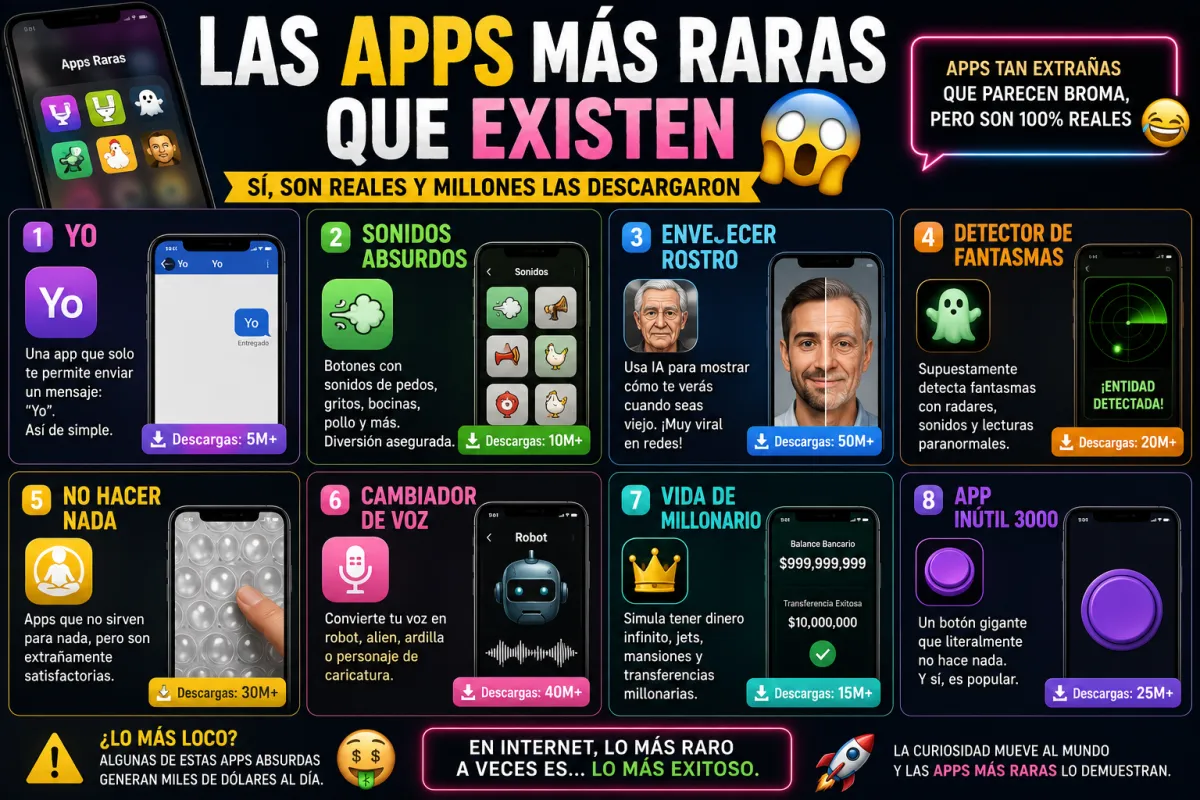 Las aplicaciones más raras y extrañas que existen en internet y millones de personas descargaron