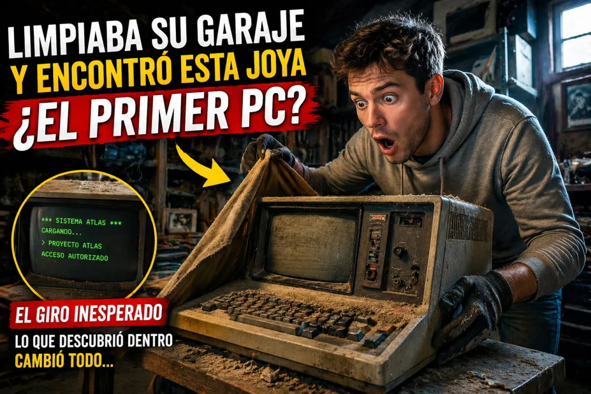Mientras limpiaba el garaje encontró una vieja “computadora”… pero lo que descubrió después dejó a todos en shock