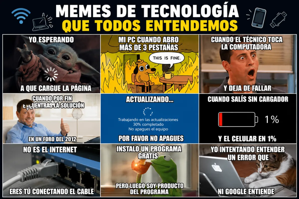Los memes tecnológicos más absurdos que solo entenderás si viviste el internet de verdad