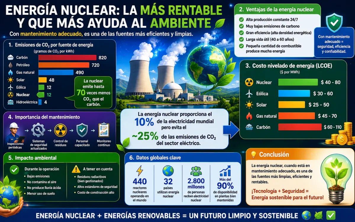 ¿Cuál es la energía más rentable y que más ayuda al ambiente? El debate sobre la energía nuclear y otras alternativas