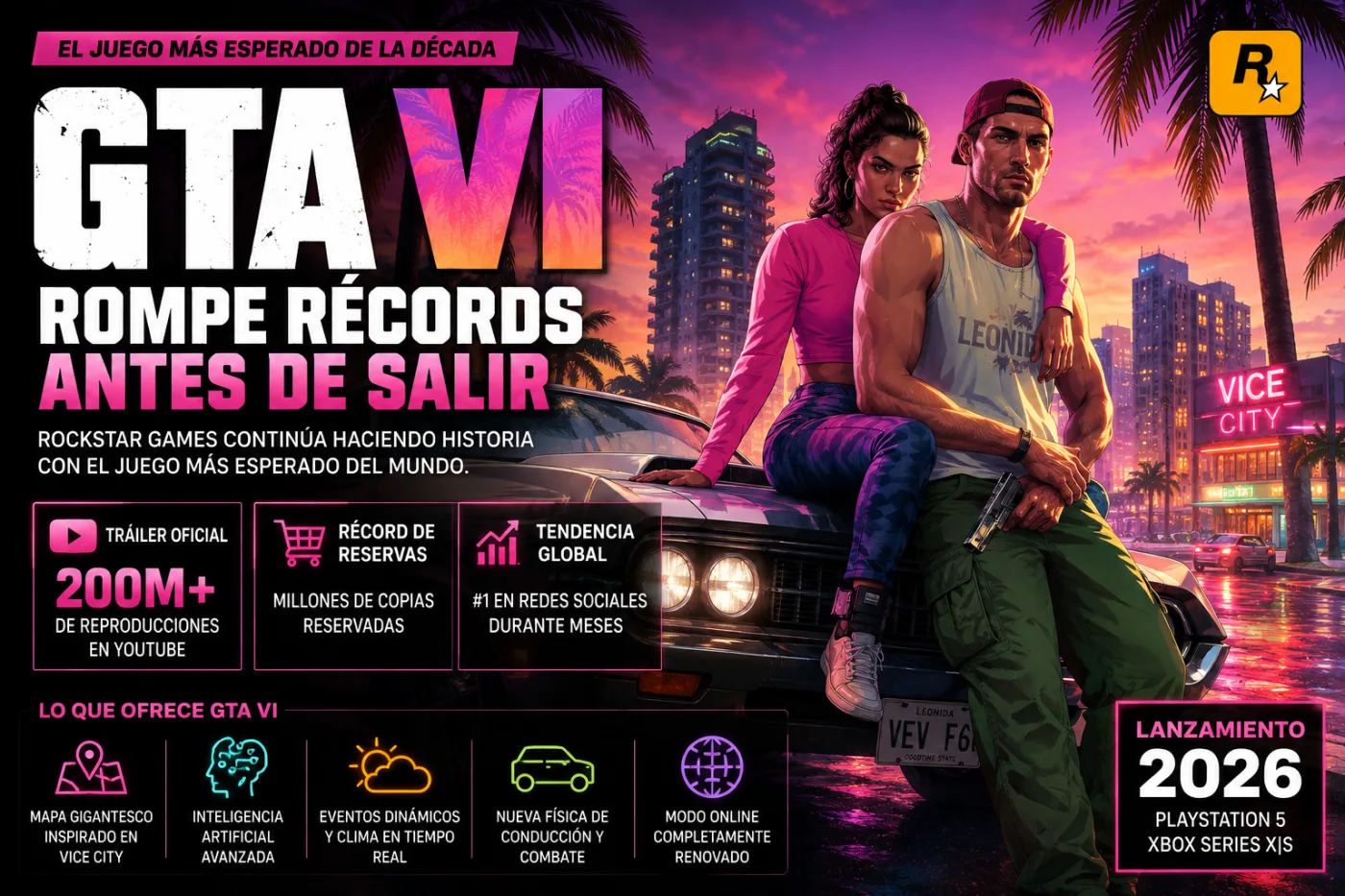 GTA VI rompe récords antes de salir: el videojuego más esperado del mundo