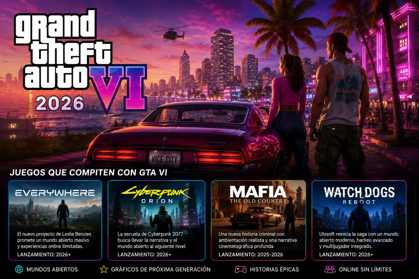 ¿Quién puede competir contra GTA VI? Estos videojuegos quieren destronar al rey del mundo abierto