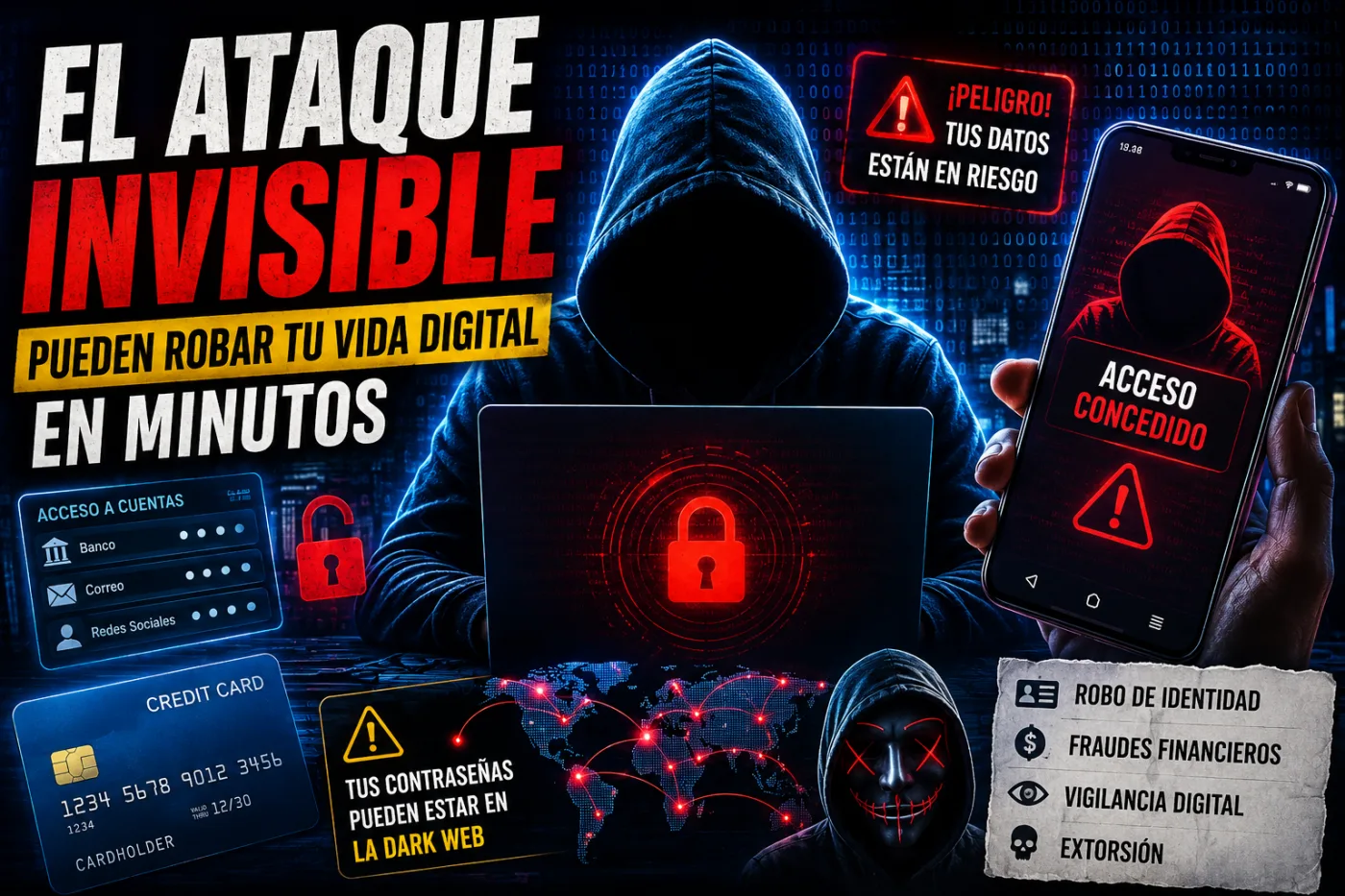 El ataque invisible: así funcionan los hackers que pueden robar tu vida digital en minutos