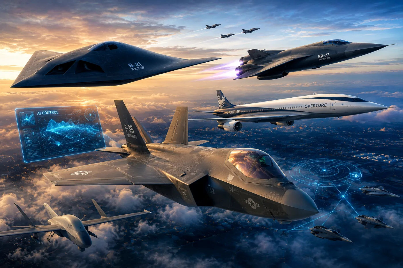 Los aviones más tecnológicos del mundo en la actualidad: inteligencia artificial, velocidad y combate futurista