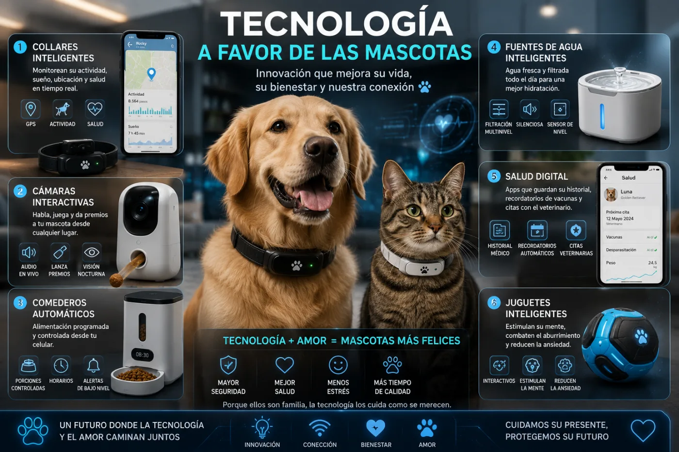 Tecnología a favor de las mascotas: cómo la innovación está mejorando la vida de perros y gatos
