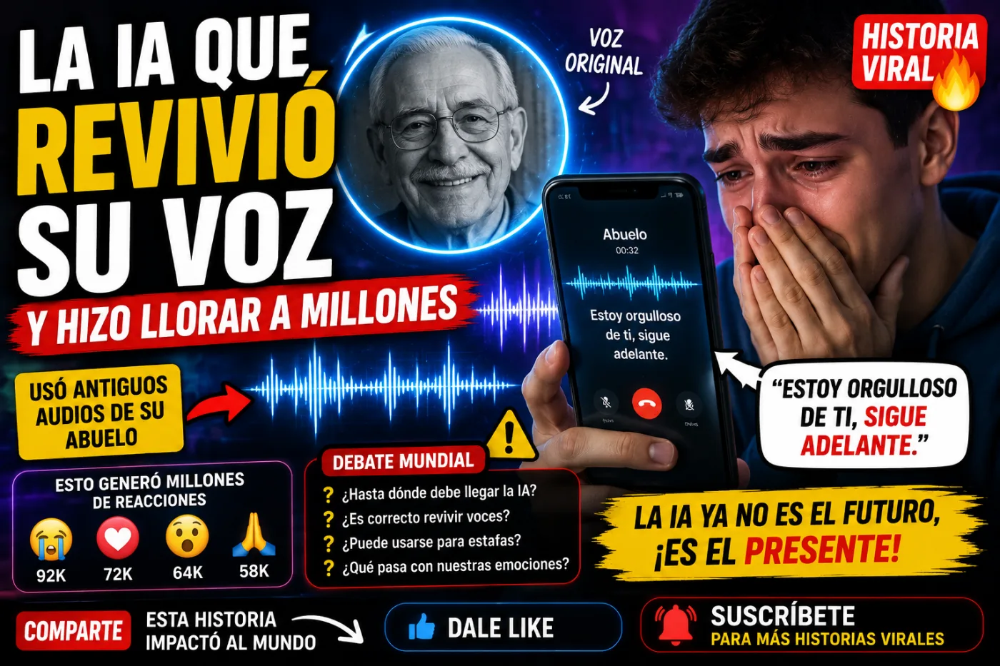La IA que “revivió” la voz de un abuelo fallecido y dejó a millones de personas impactadas