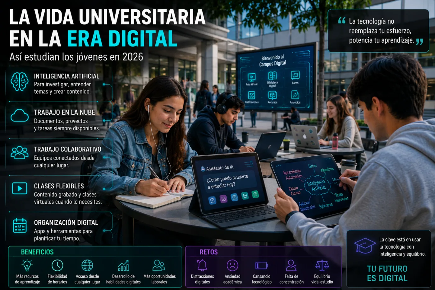 La vida universitaria cambió por completo con la tecnología: así estudian los estudiantes 