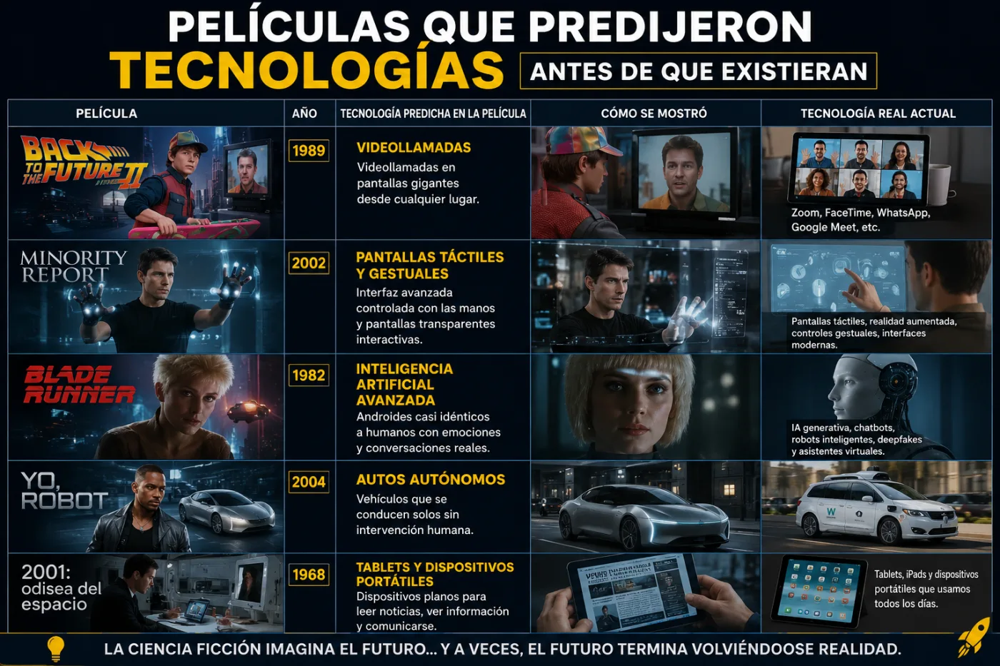Películas que “predijeron” tecnologías antes de que existieran