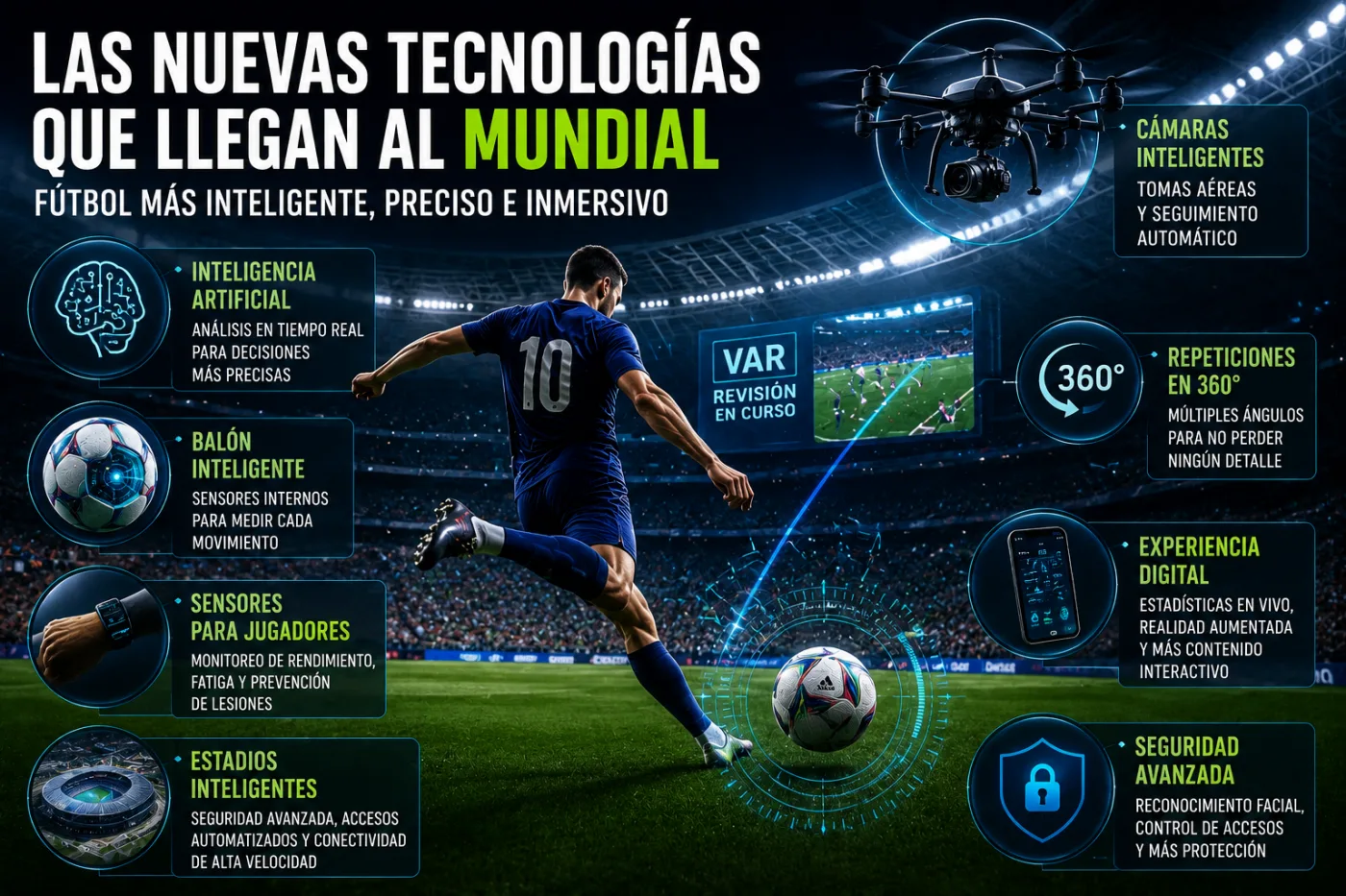 Las nuevas tecnologías que debutarán en este mundial y cambiarán para siempre el fútbol