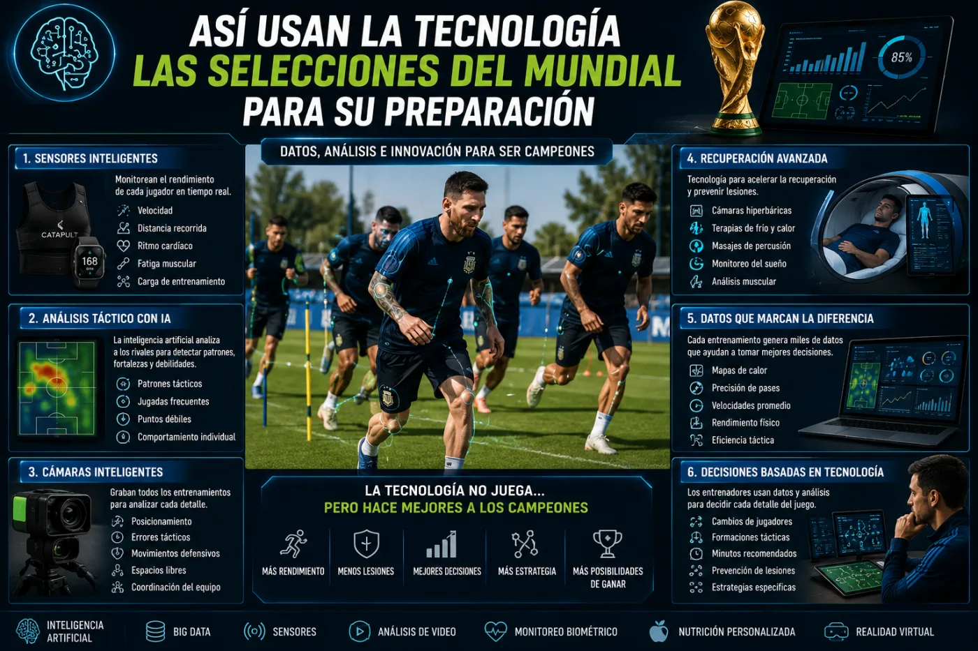 Así usan la tecnología las selecciones del mundial para preparar cada partido