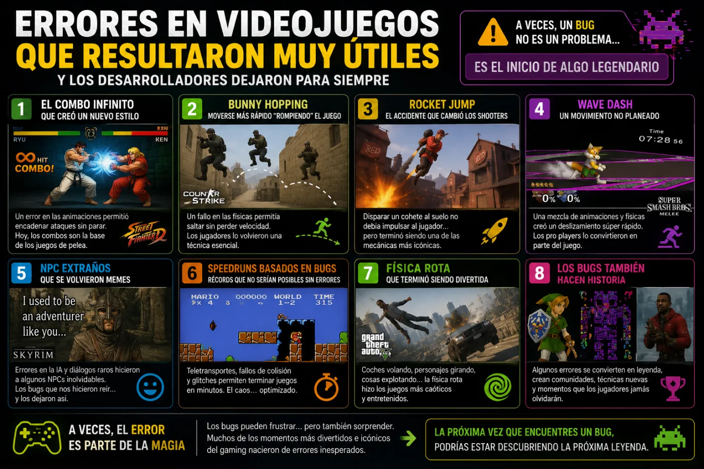 Errores en videojuegos que fueron tan útiles que los desarrolladores los dejaron para siempre