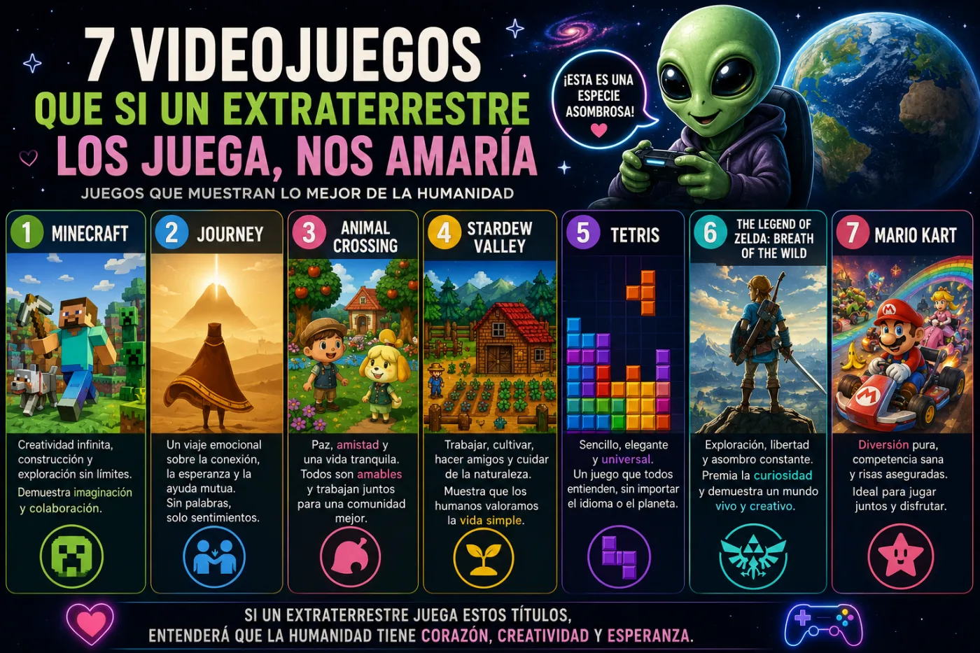 7 videojuegos que si un extraterrestre los juega… probablemente amaría a la humanidad