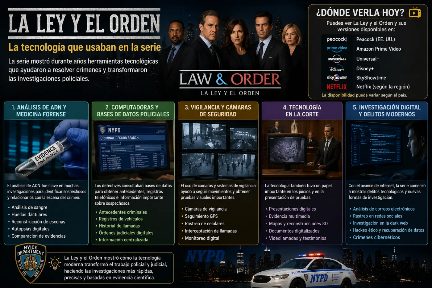 La tecnología que usaban en la serie “La Ley y el Orden” y cómo cambió las series policiales
