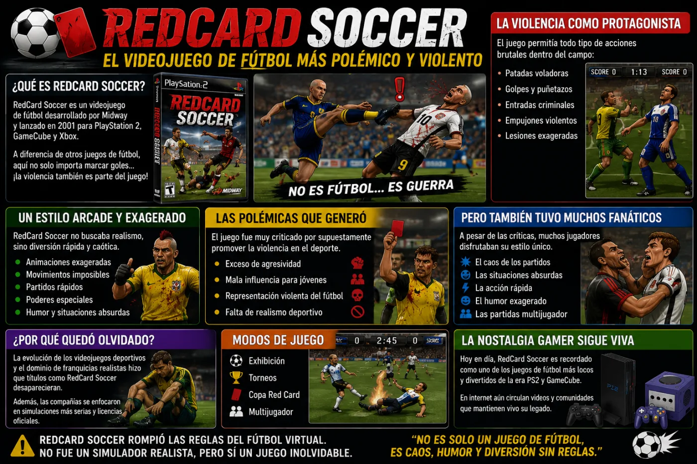 RedCard Soccer: el videojuego de fútbol más polémico y violento de su época