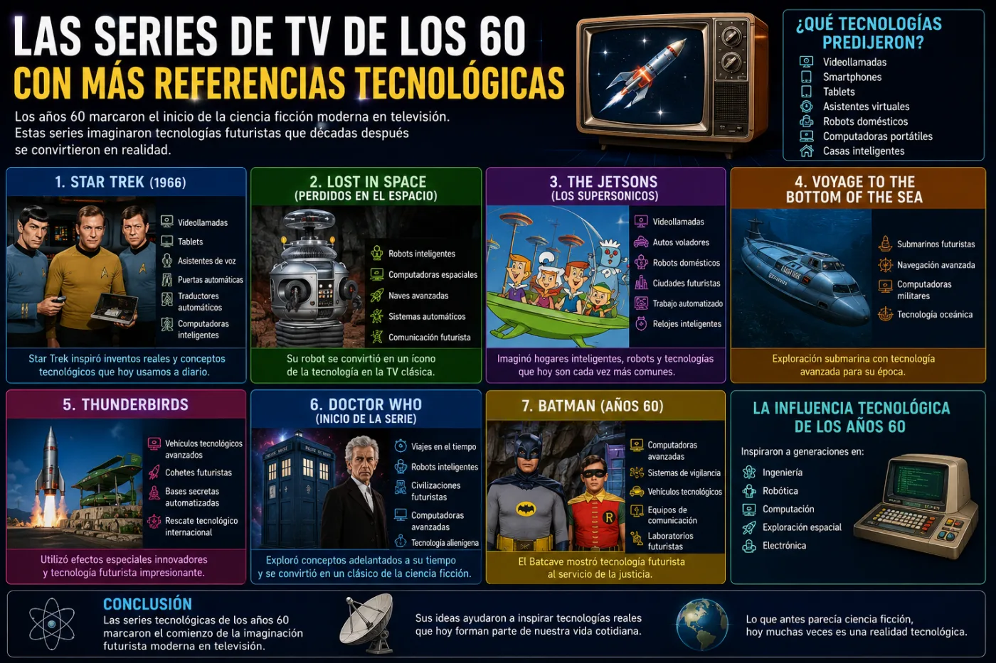 Las series de TV de los 60 con más referencias tecnológicas
