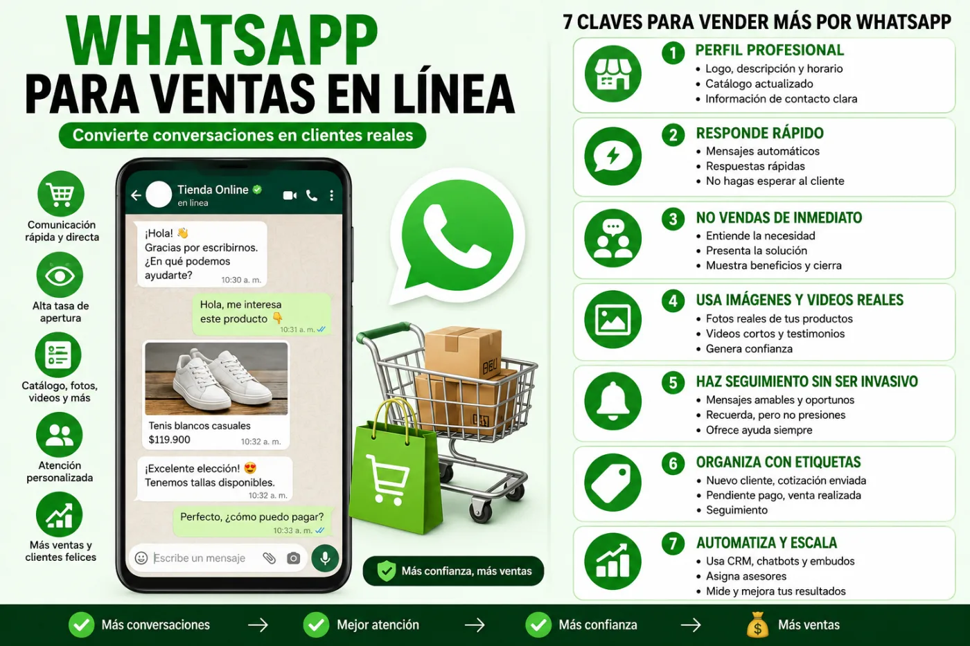 WhatsApp para ventas en línea: cómo convertir conversaciones en clientes reales