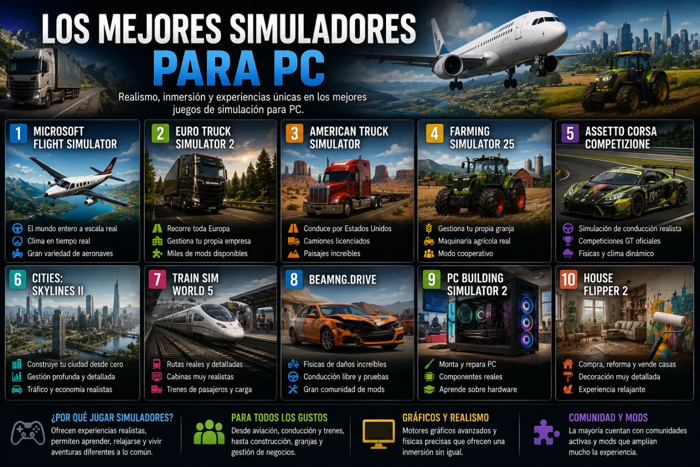 Los mejores simuladores para PC
